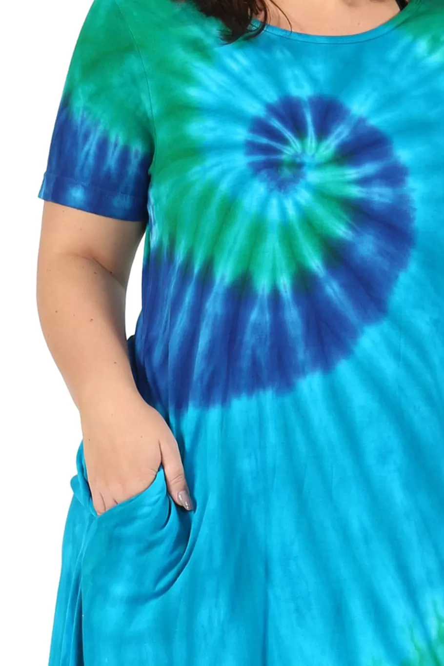 La Cera™ La Cera Novedad Denim Vestido De Manga Corta De Talla Grande^ Vestidos Plus