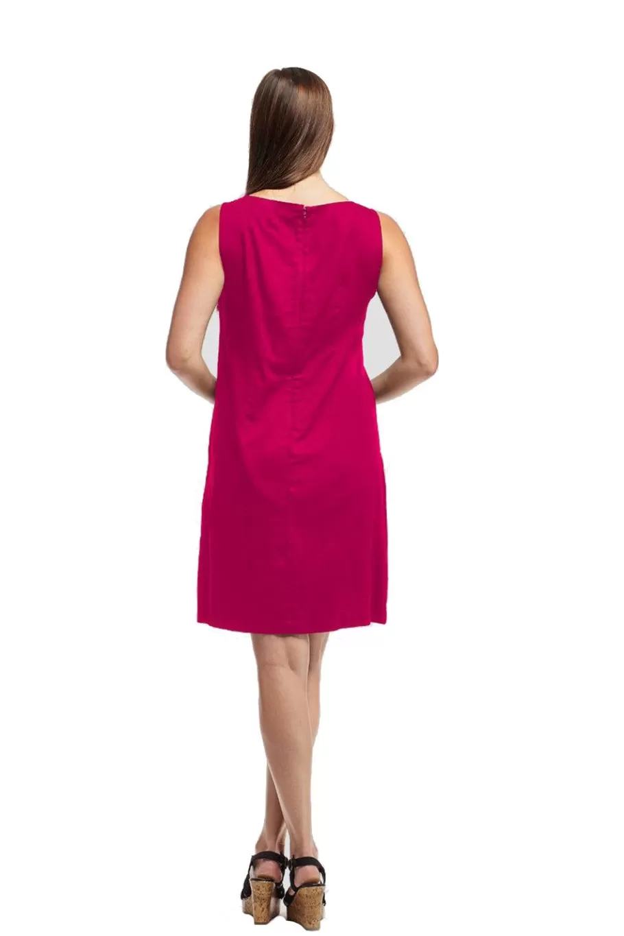 La Cera™ La Cera Vestido Corto De Voile De Algodon Sin Mangas^ Vestidos Tejidos