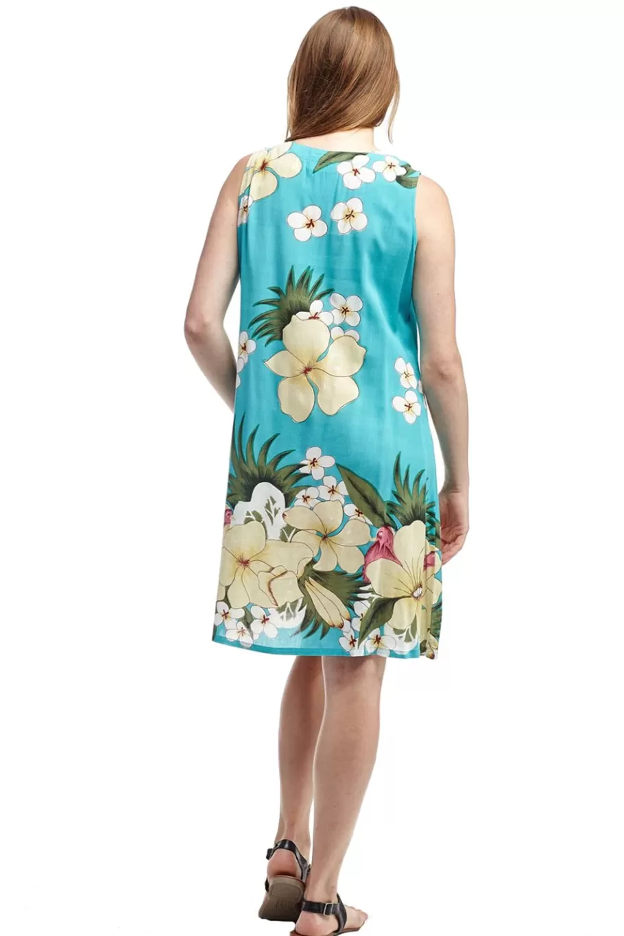 La Cera™ La Cera Vestido Corto Floral Sin Mangas Con Cuello En V^ Vestidos Tejidos