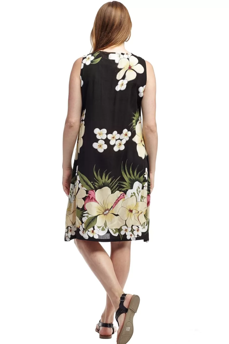 La Cera™ La Cera Vestido Corto Floral Sin Mangas Con Cuello En V^ Vestidos Tejidos