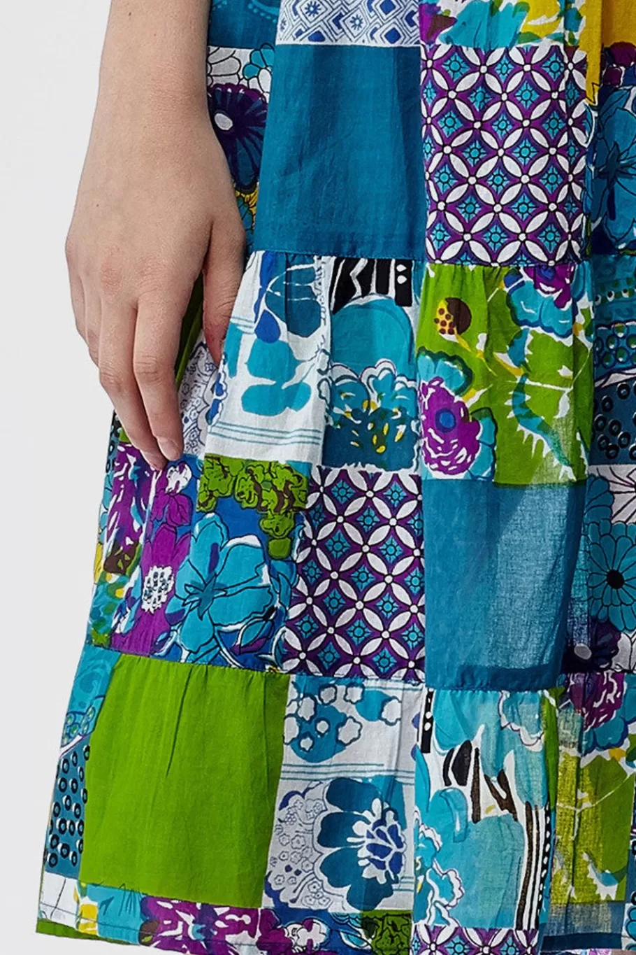 La Cera™ La Cera Vestido Corto Patchwork Multicolor^ Vestidos Tejidos