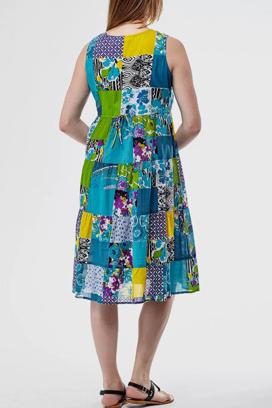 La Cera™ La Cera Vestido Corto Patchwork Multicolor^ Vestidos Tejidos