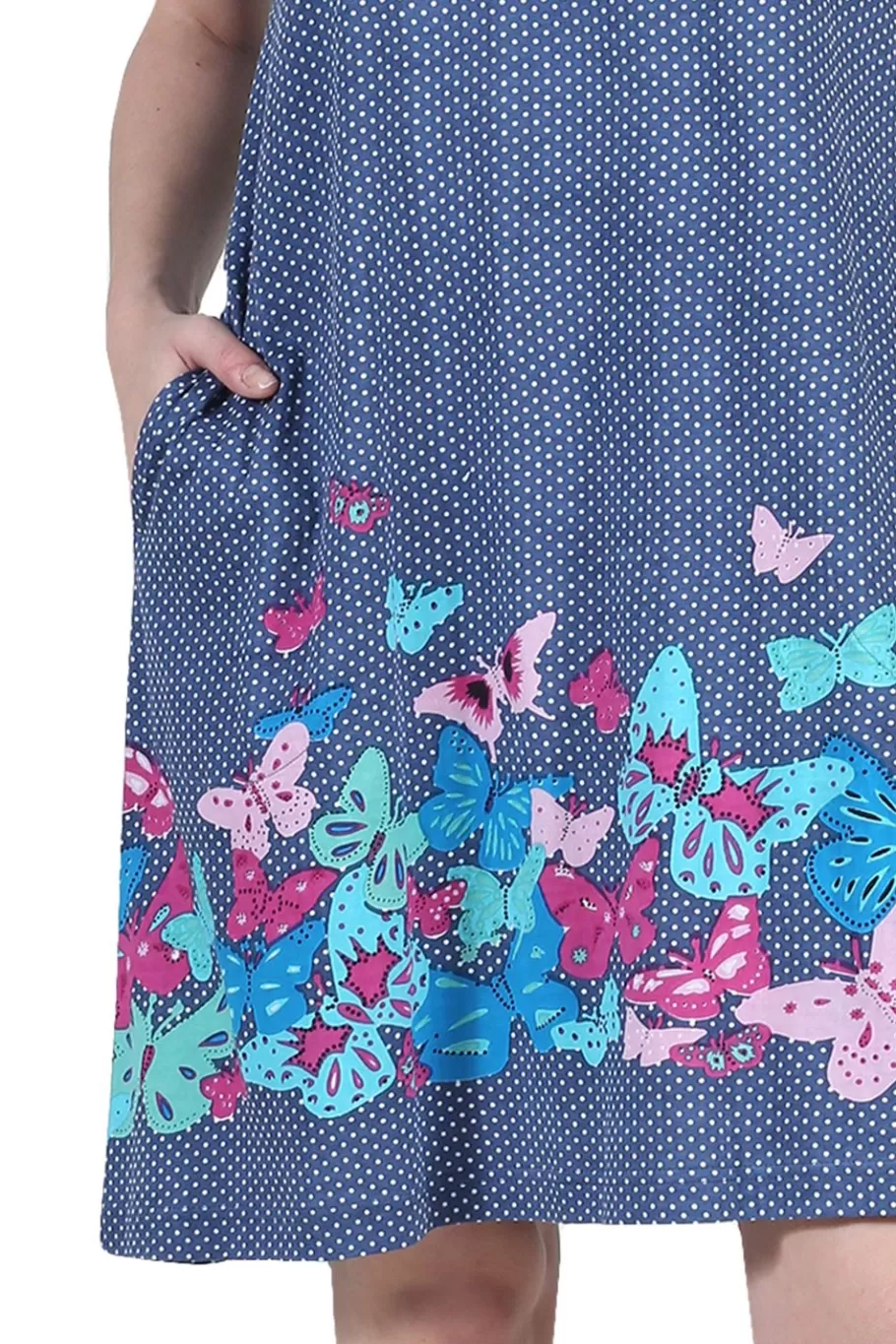 La Cera™ La Cera Vestido De Manga Corta Con Estampado Floral Y Mariposas^ Vestidos De Punto