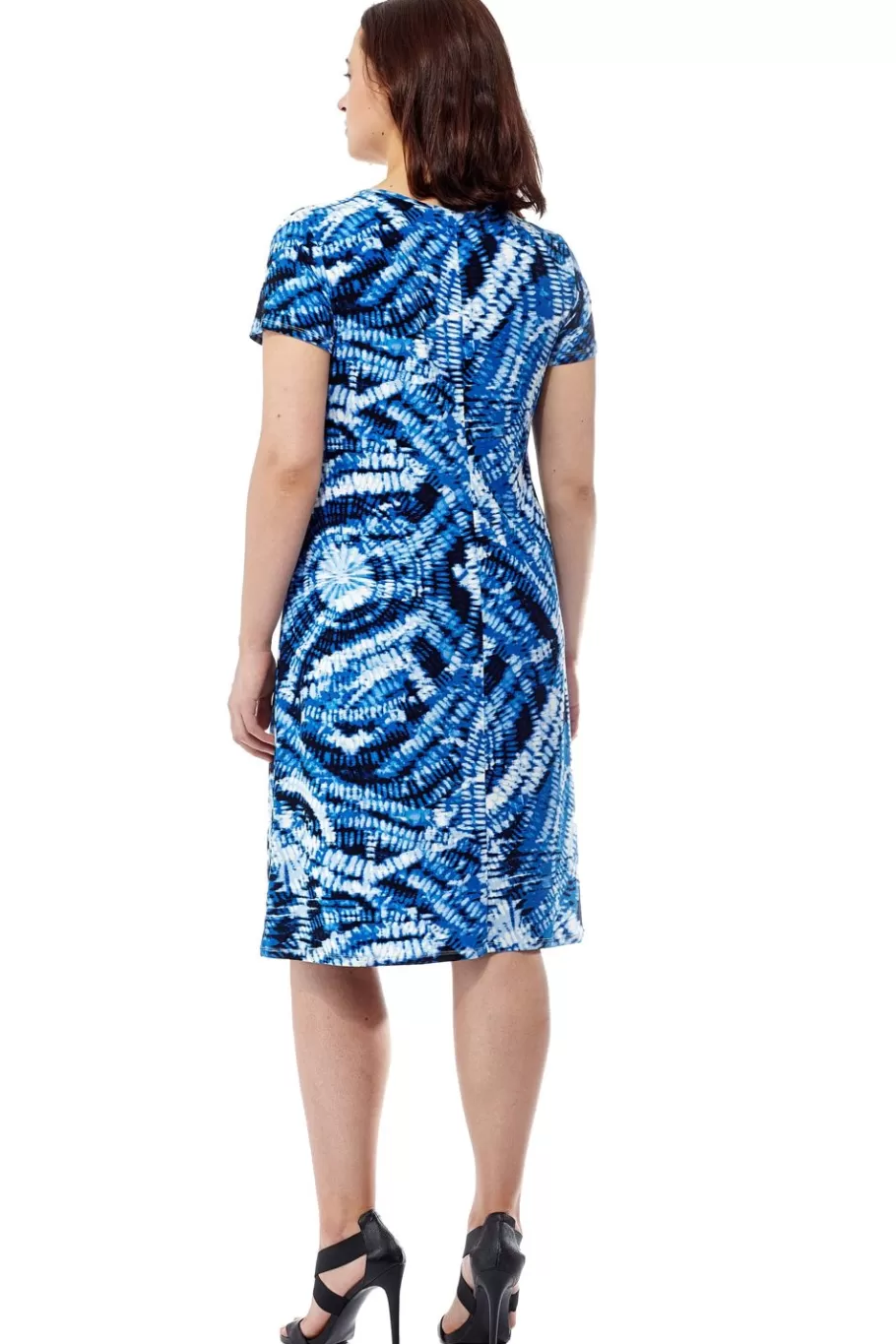 La Cera™ La Cera Vestido De Manga Corta Con Estampado Paisley Tie Dye^ Vestidos De Punto
