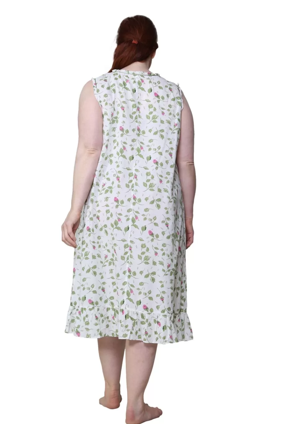 La Cera™ La Cera Vestido Sin Mangas Rose Vine 100% Algodon - Talla Grande^ Más Ropa De Dormir