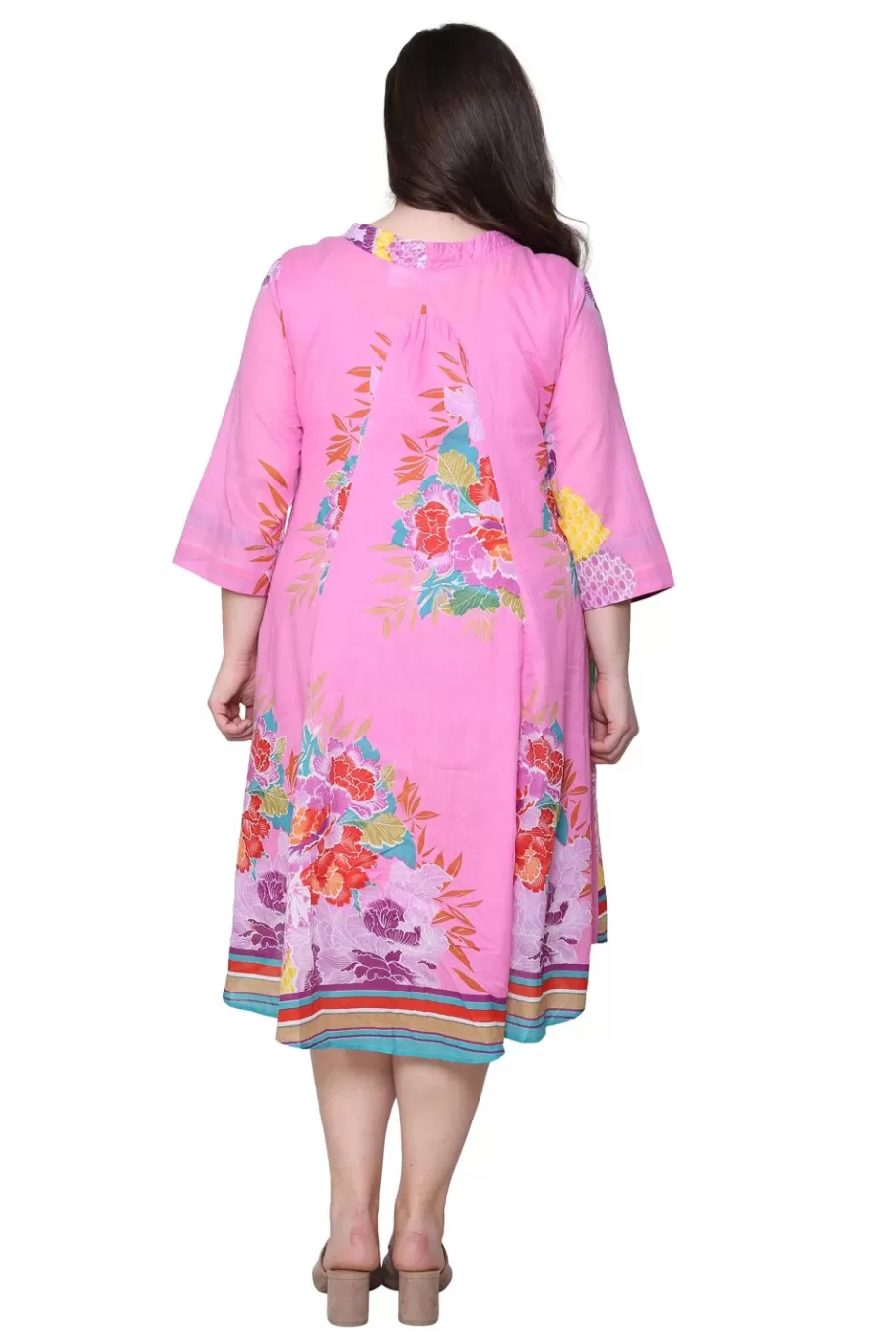 La Cera™ La Cera Vestido Tallas Grandes 100% Algodon Estampado Tallas Grandes^ Vestidos Plus