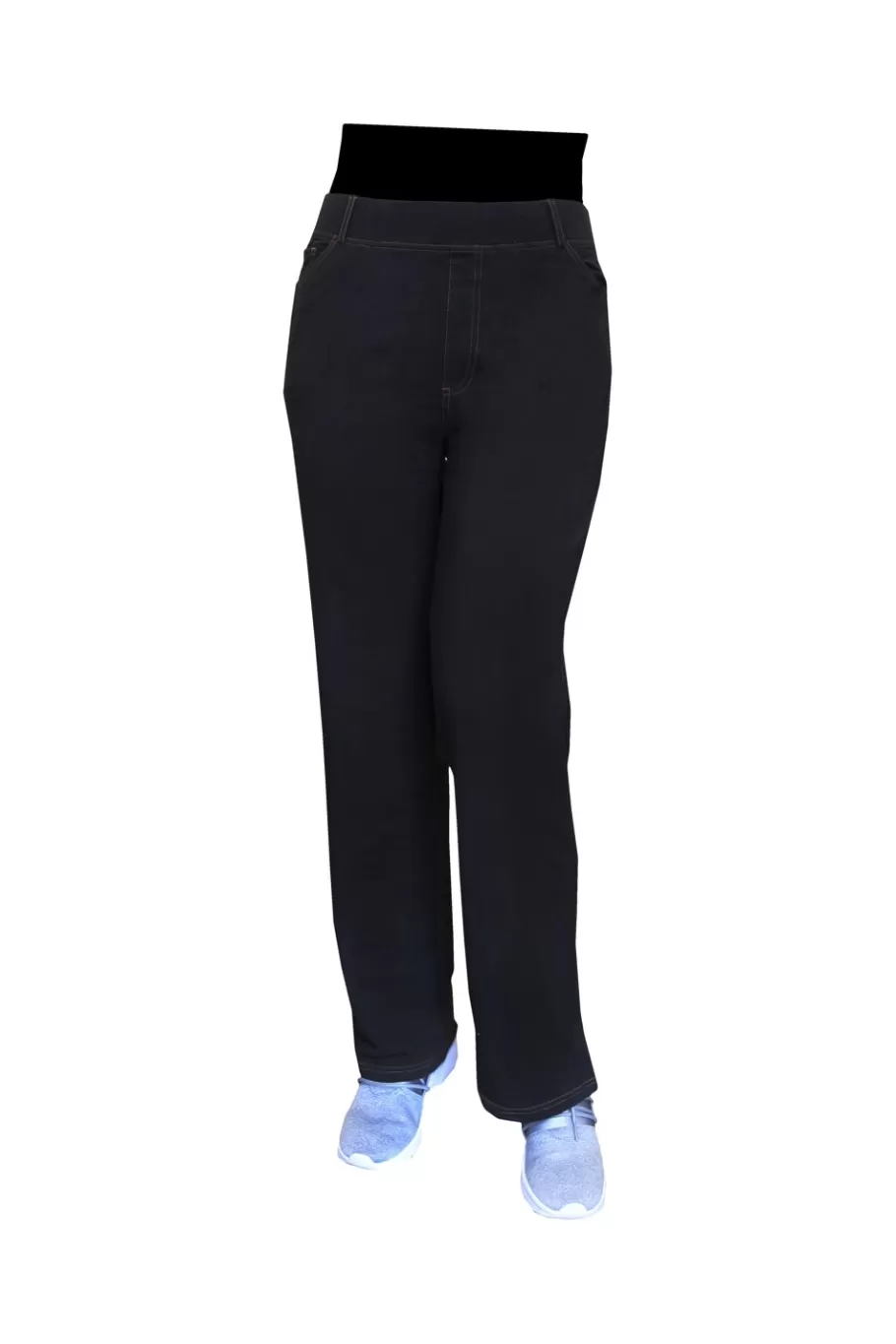 La Cera™ Pantalon Con Corte De Bota De Punto Elastico De Talla Grande La Cera^ Más Fondos