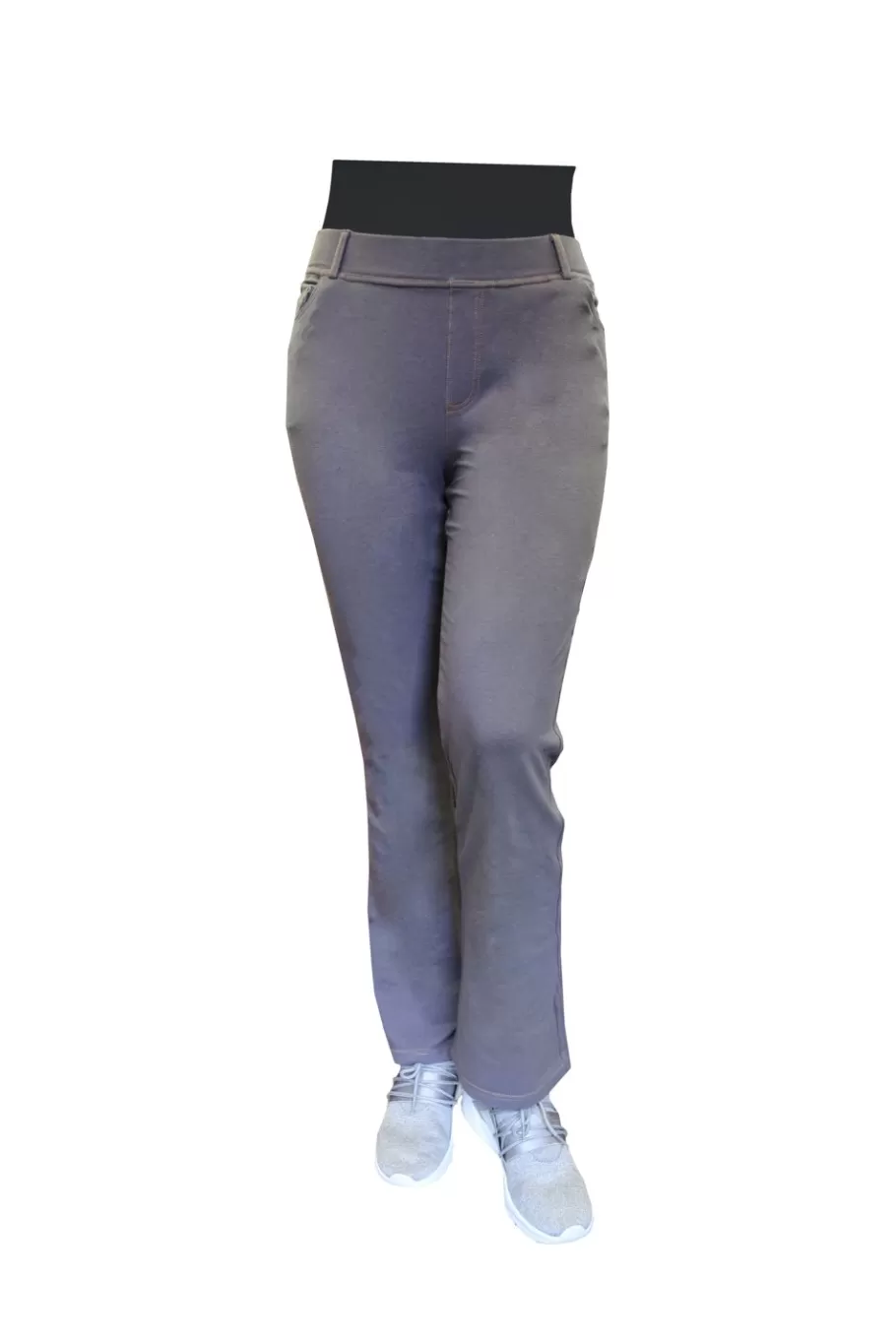 La Cera™ Pantalon Con Corte De Bota De Punto Elastico De Talla Grande La Cera^ Más Fondos