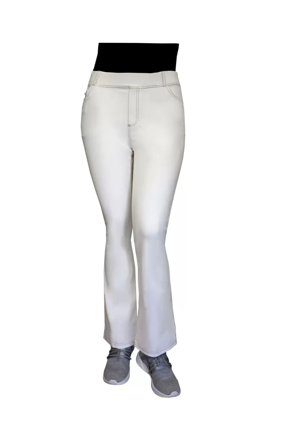 La Cera™ Pantalon Con Corte De Bota De Punto Elastico De Talla Grande La Cera^ Más Fondos