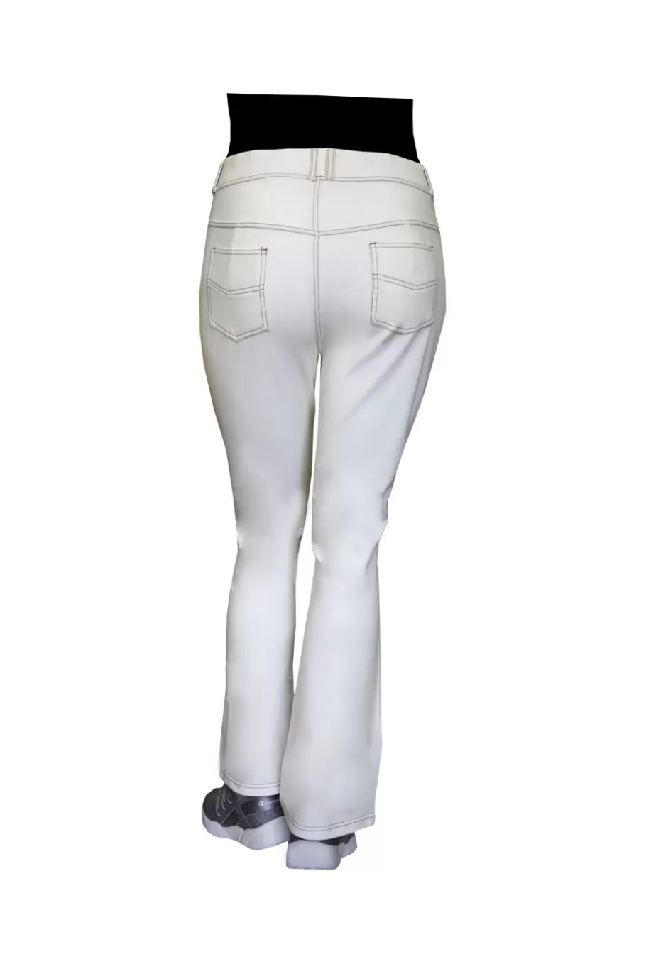 La Cera™ Pantalon Con Corte De Bota De Punto Elastico De Talla Grande La Cera^ Más Fondos