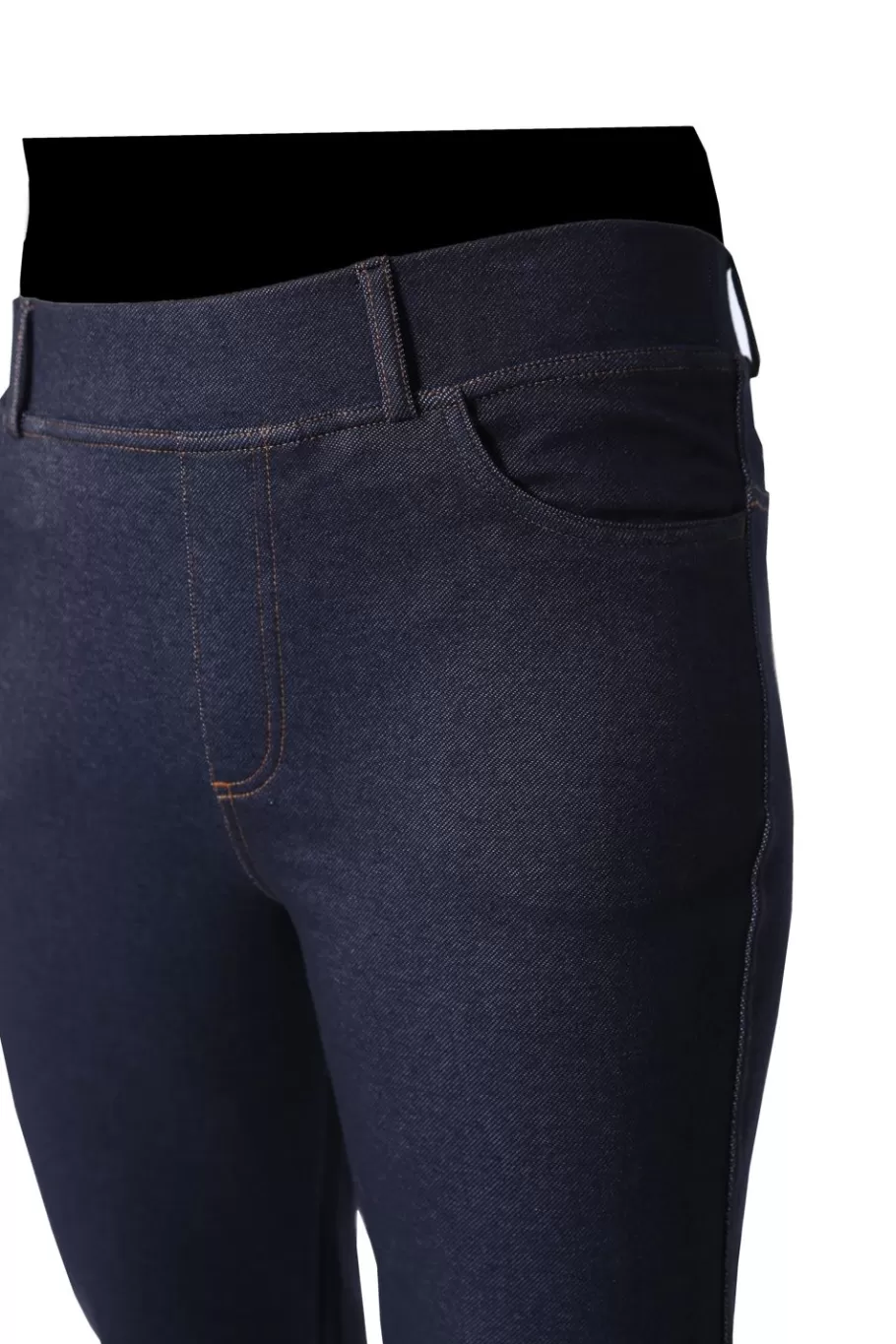La Cera™ Pantalon Con Corte Tipo Bota De Punto Elastico La Cera^ Fondos