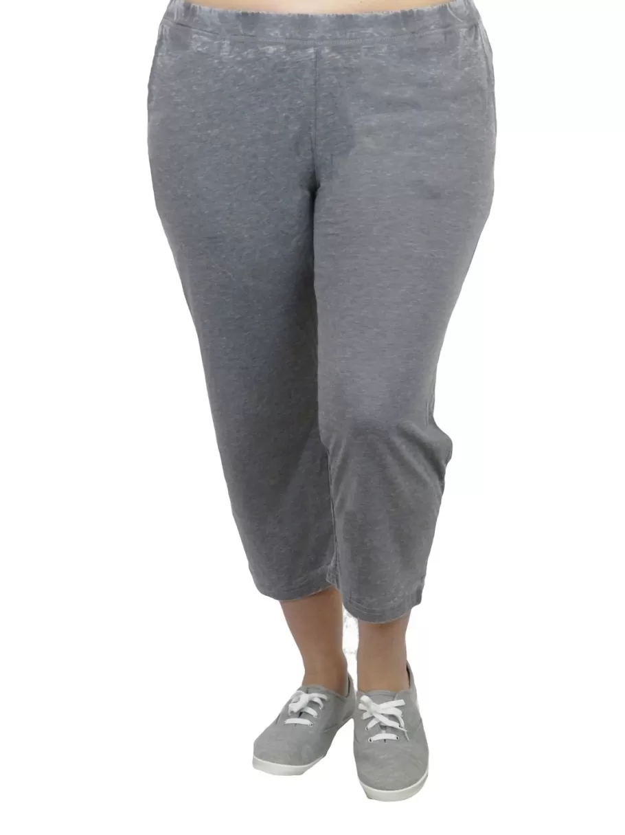 La Cera™ Pantalon Corto De Punto Suave Y Flexible - Talla Grande^ Más Ropa Cómoda
