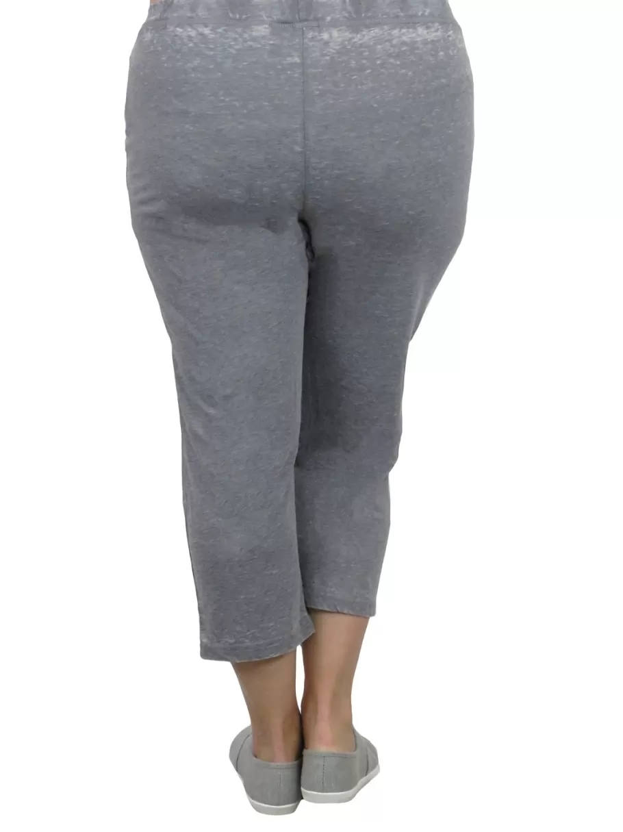 La Cera™ Pantalon Corto De Punto Suave Y Flexible - Talla Grande^ Más Ropa Cómoda