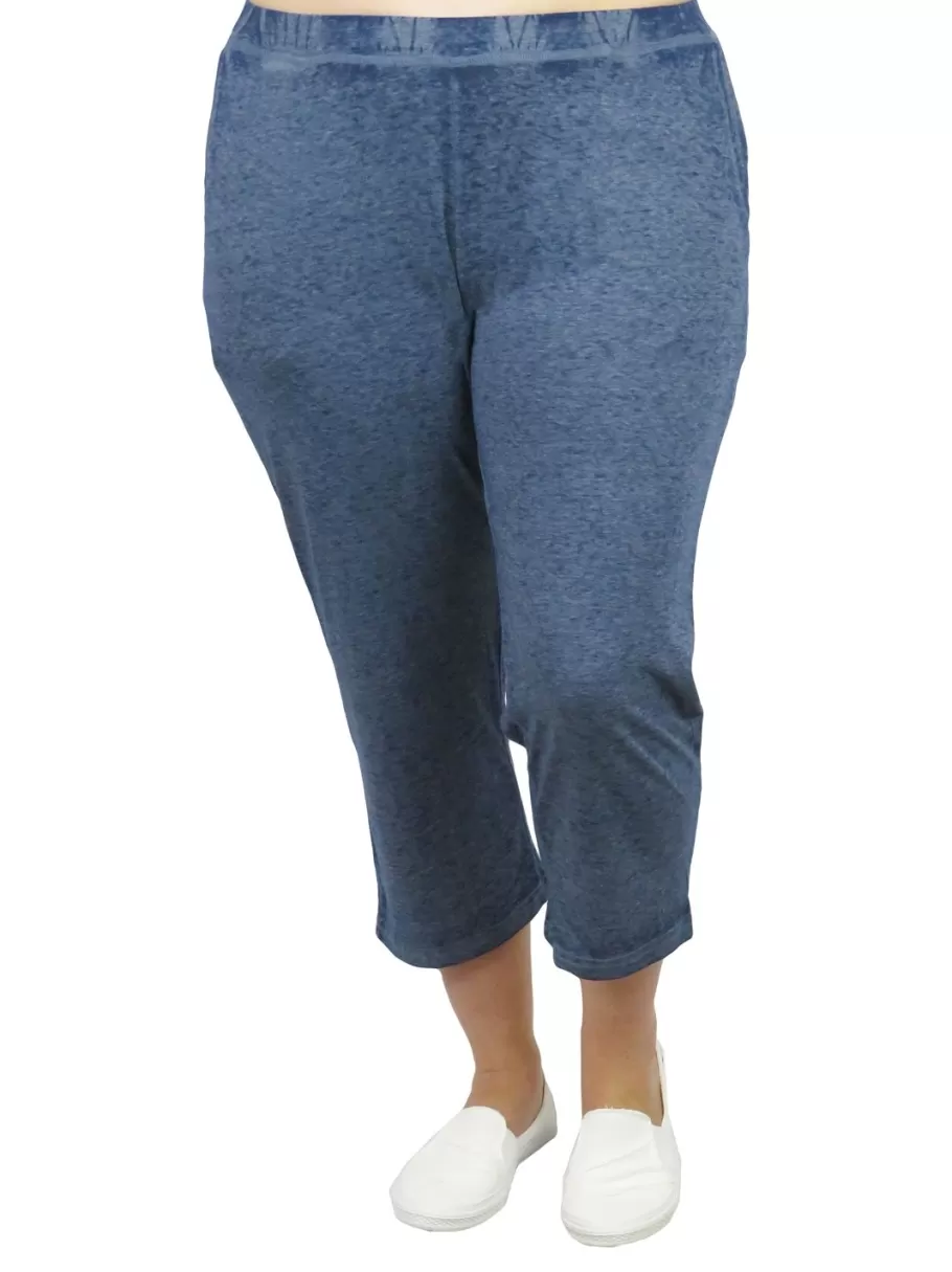 La Cera™ Pantalon Corto De Punto Suave Y Flexible - Talla Grande^ Más Ropa Cómoda