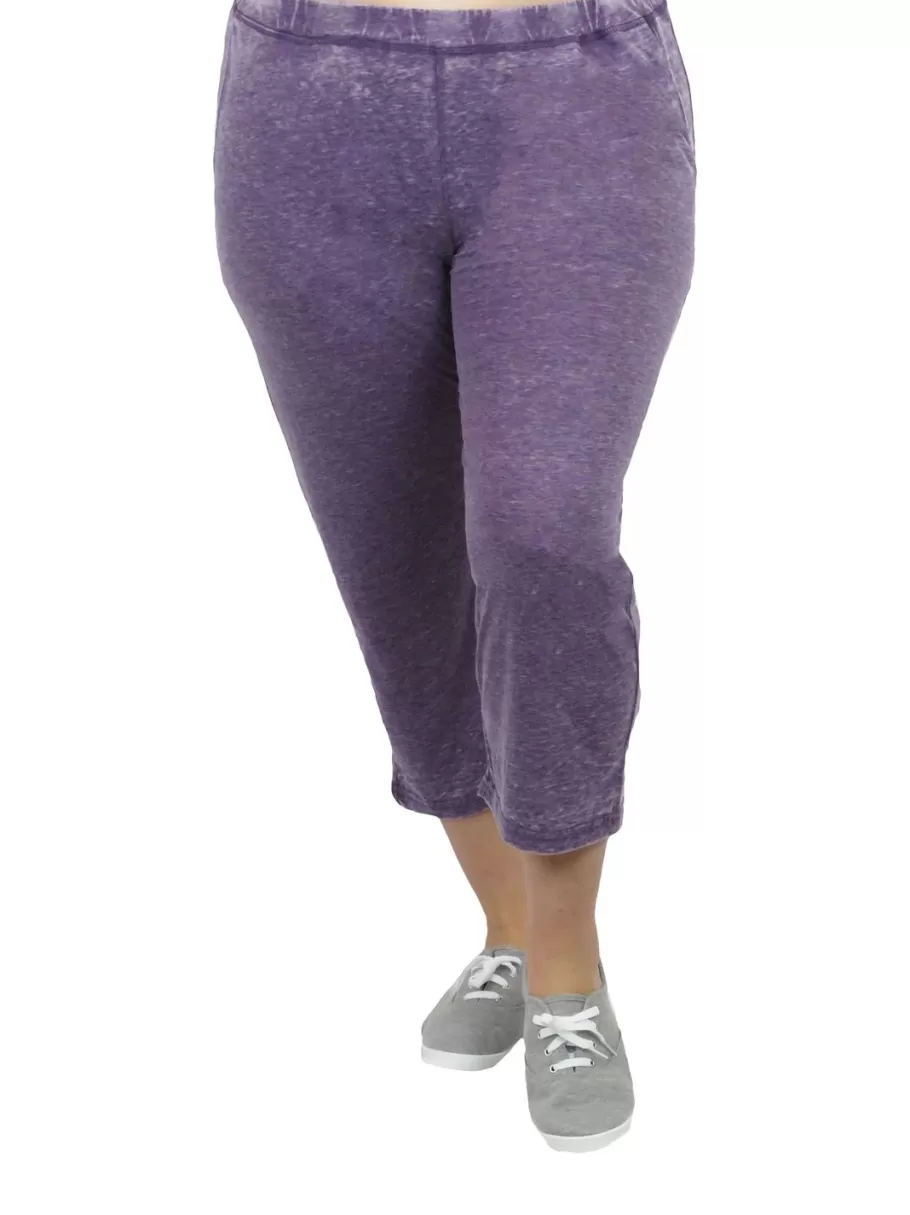 La Cera™ Pantalon Corto De Punto Suave Y Flexible - Talla Grande^ Más Ropa Cómoda