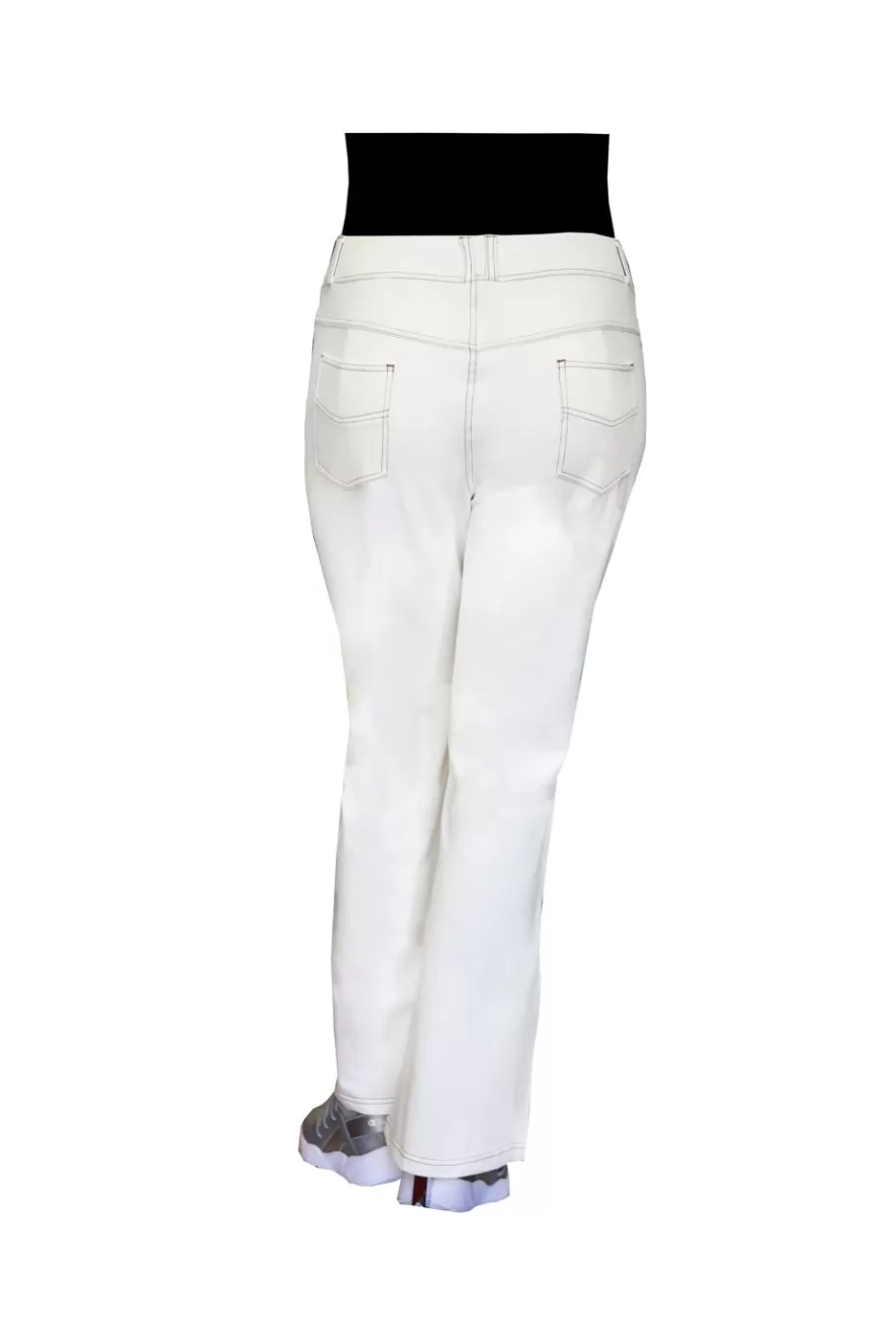 La Cera™ Pantalon De Pierna Ancha De Punto Elastico De Talla Grande La Cera^ Más Fondos