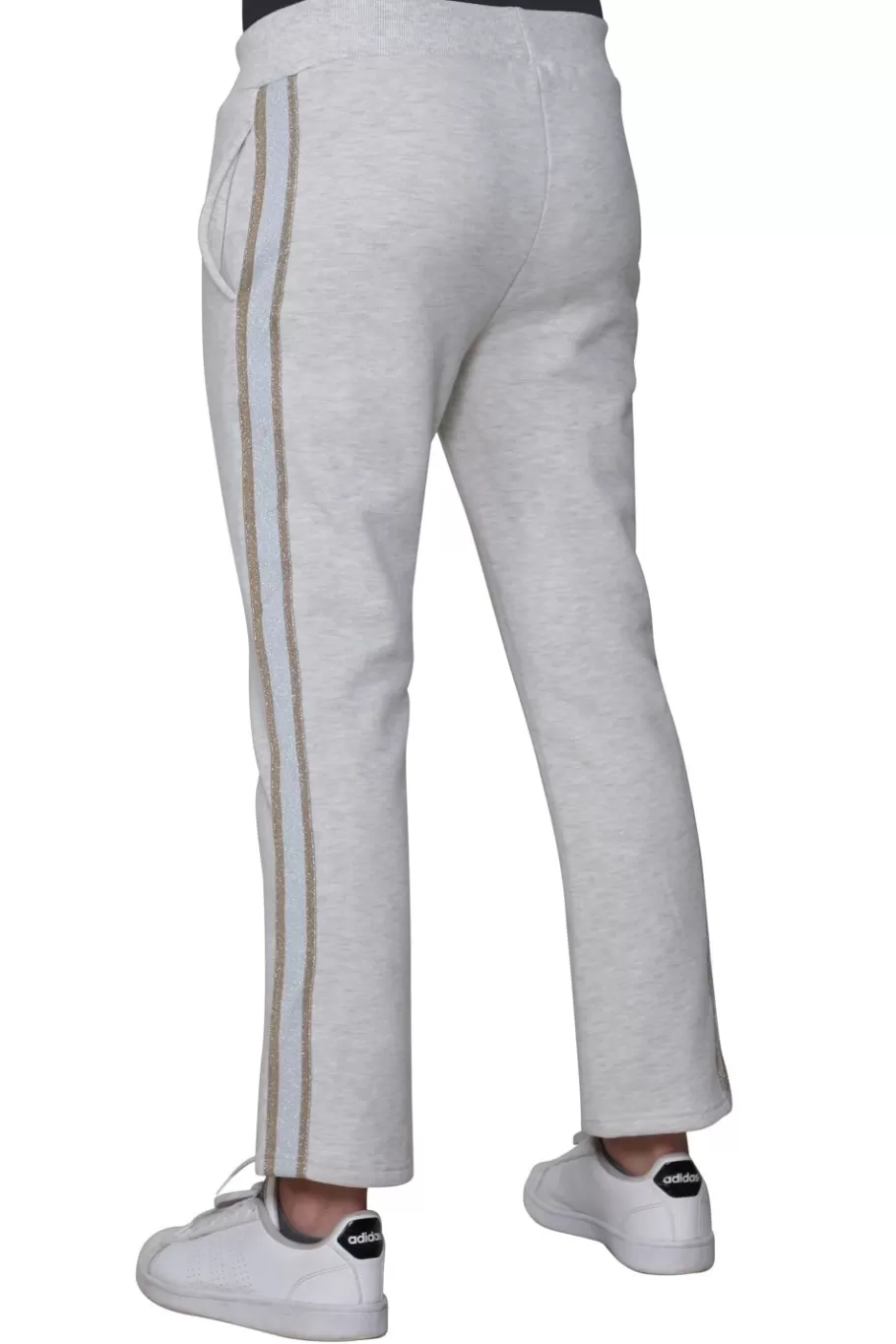 La Cera™ Pantalon De Rizo Frances De Talla Grande Con Ribete De Rayas De Esmoqu^ Más Ropa Cómoda