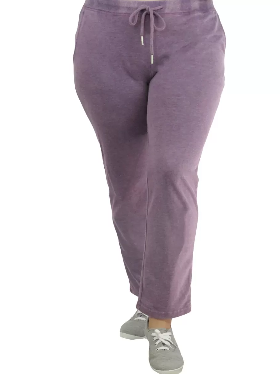 La Cera™ Pantalones Con Cordon De Felpa Francesa Jaspeados - Tallas Grandes^ Más Ropa Cómoda