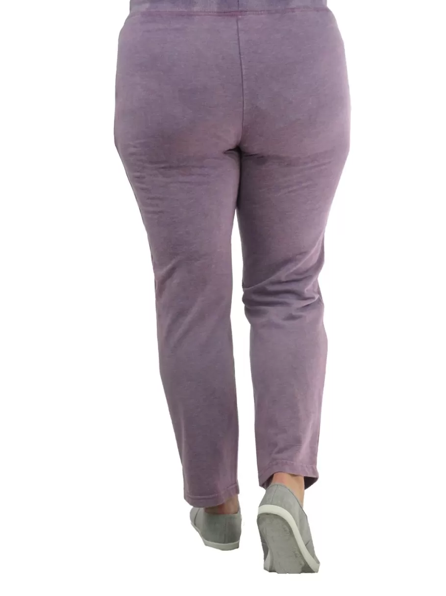 La Cera™ Pantalones Con Cordon De Felpa Francesa Jaspeados - Tallas Grandes^ Más Ropa Cómoda