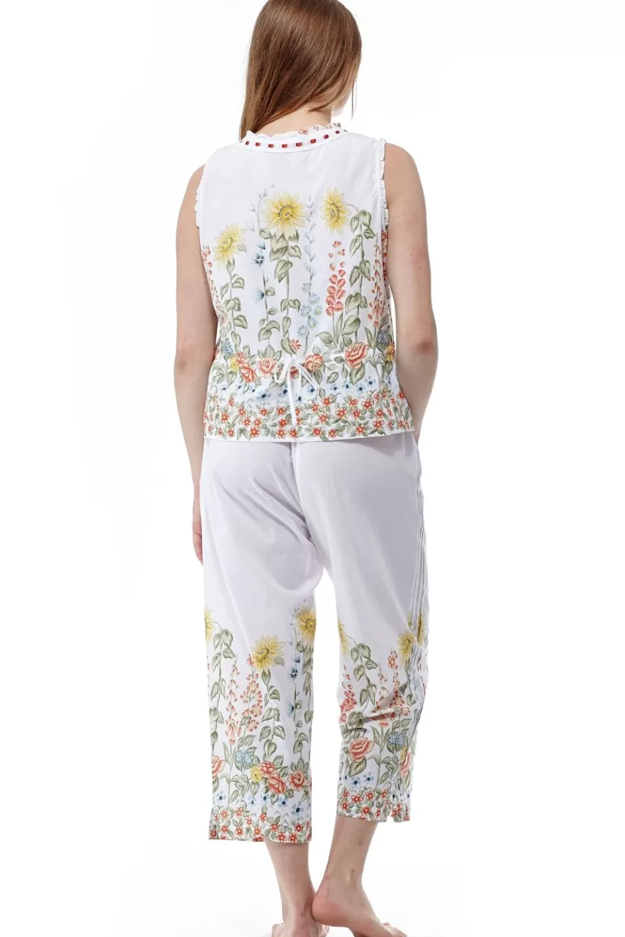 La Cera™ Pijama De Jardin De Girasoles 100% Algodon^ Pijama