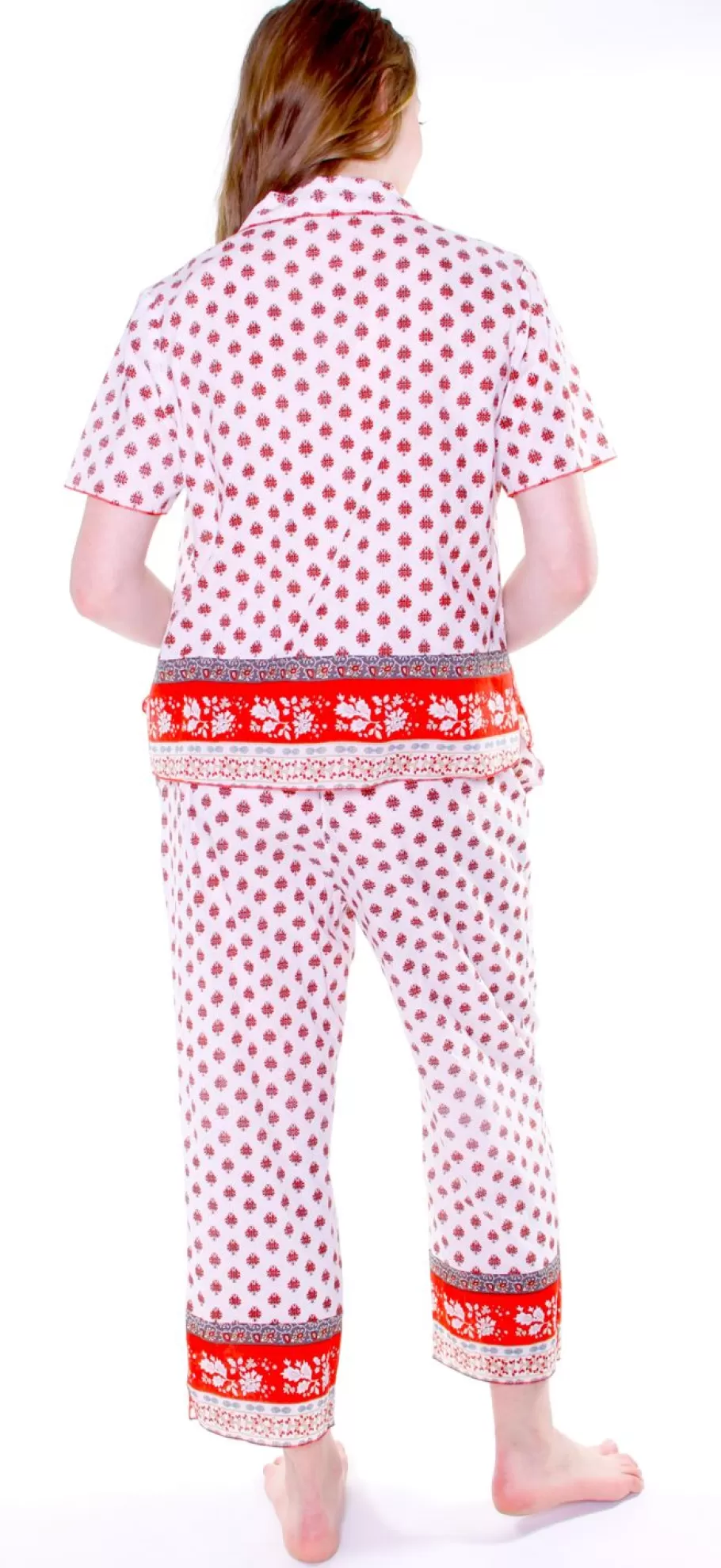 La Cera™ Pijama Rojo Y Blanco 100% Algodon.^ Pijama