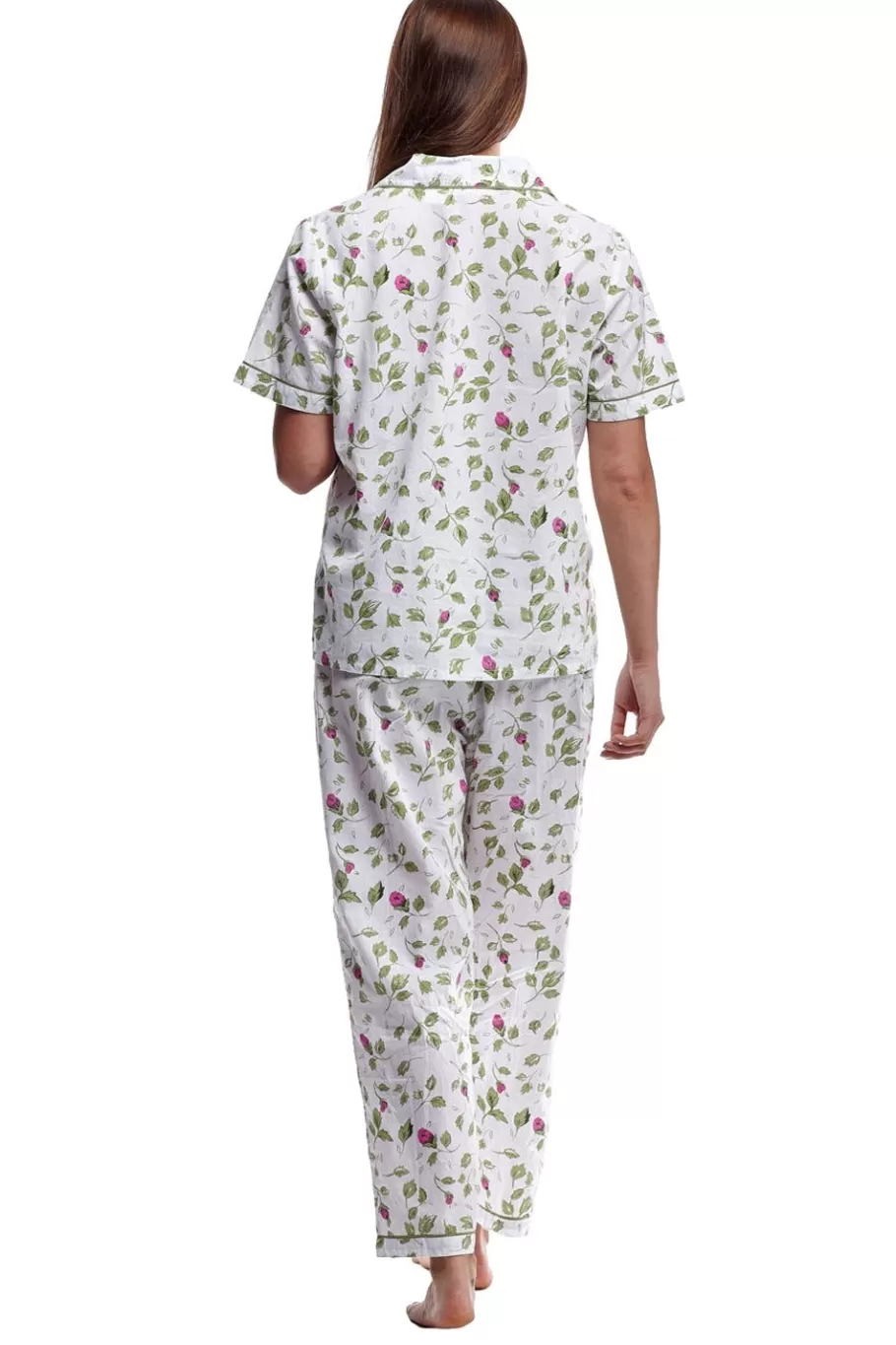 La Cera™ Pijamas De Talla Grande Con Estampado Floral En Color Menta^ Más Ropa De Dormir