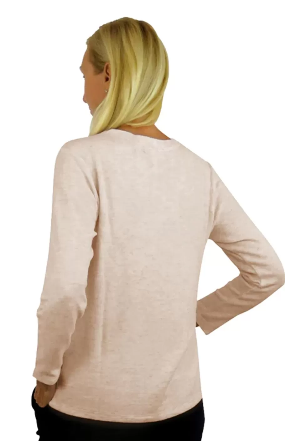 La Cera™ Top De Manga Larga Con Cuello En V Comfort Collection^ Tapas