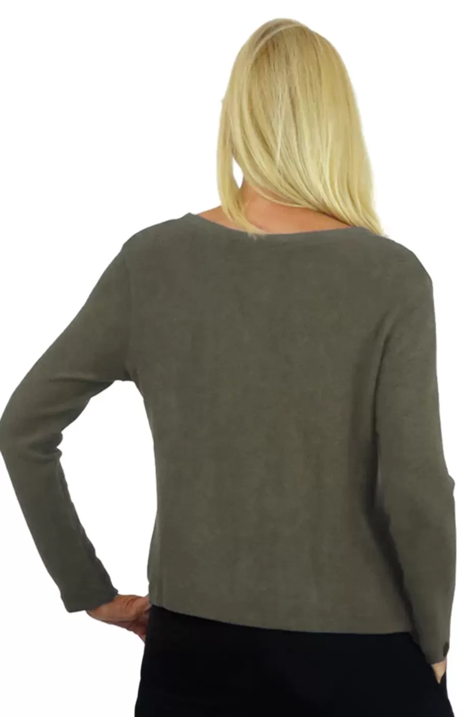 La Cera™ Top De Manga Larga Con Cuello En V Comfort Collection^ Tapas