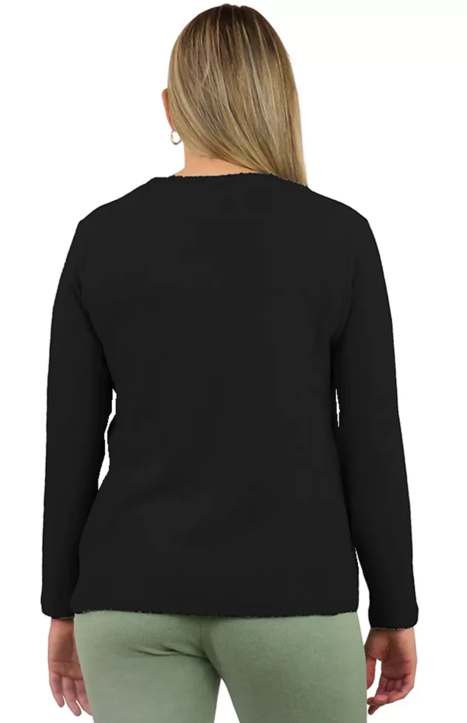 La Cera™ Top De Manga Larga Con Cuello En V Comfort Collection^ Tapas