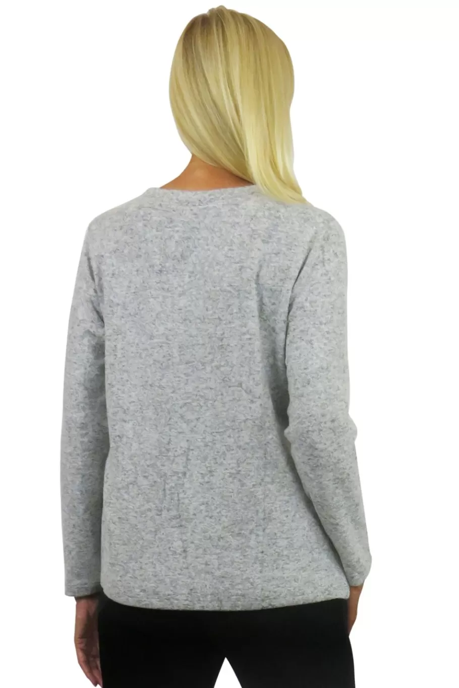 La Cera™ Top De Manga Larga Con Cuello En V Comfort Collection^ Tapas