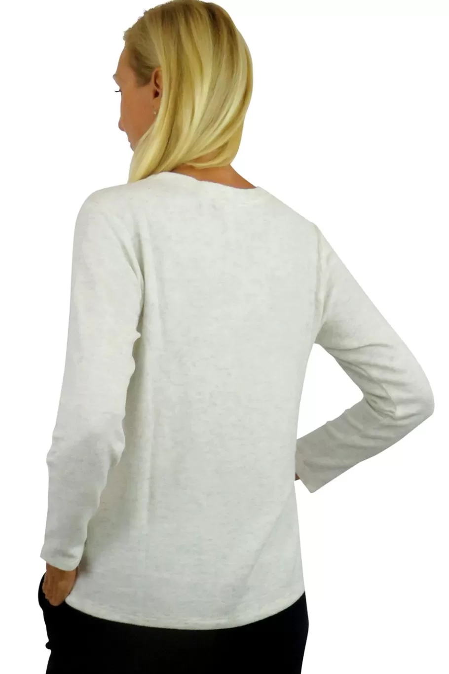 La Cera™ Top De Manga Larga Con Cuello En V Comfort Collection^ Tapas