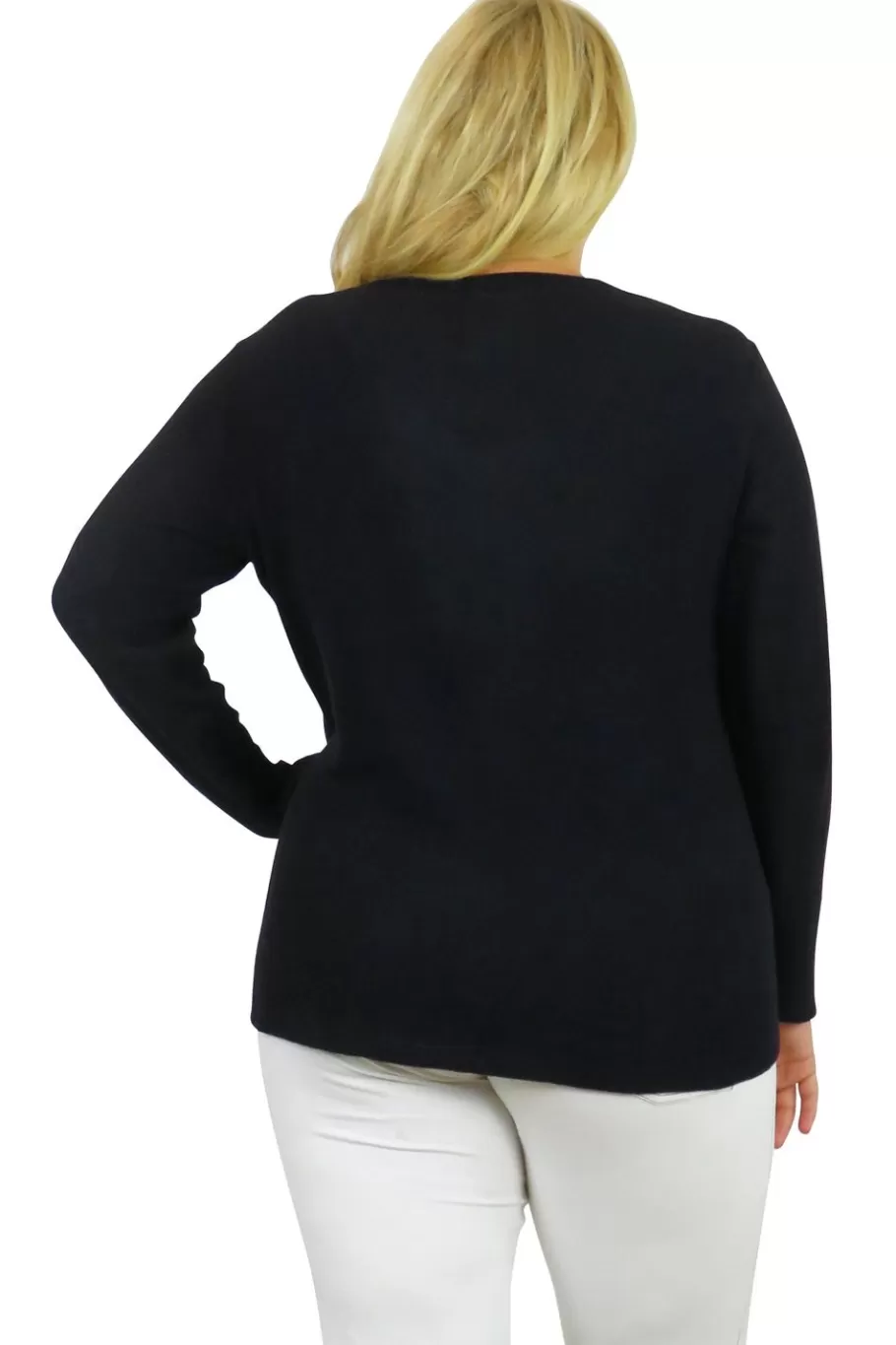 La Cera™ Top De Manga Larga Con Cuello En V Comfort Collection - Talla Grande^ Más Ropa Cómoda