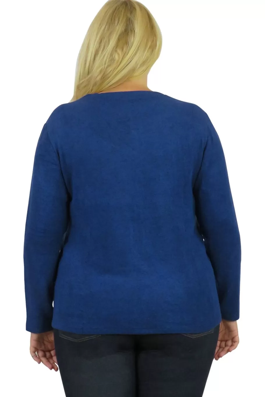 La Cera™ Top De Manga Larga Con Cuello En V Comfort Collection - Talla Grande^ Más Ropa Cómoda