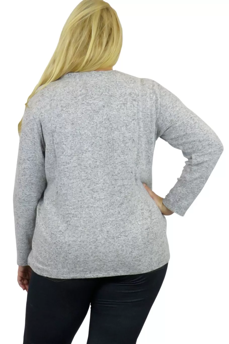 La Cera™ Top De Manga Larga Con Cuello En V Comfort Collection - Talla Grande^ Más Ropa Cómoda