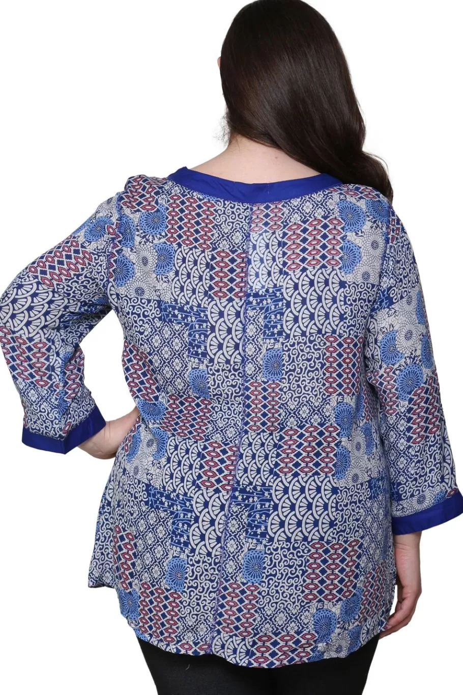 La Cera™ Top De Patchwork La Cera Talla Grande^ Plus Tops