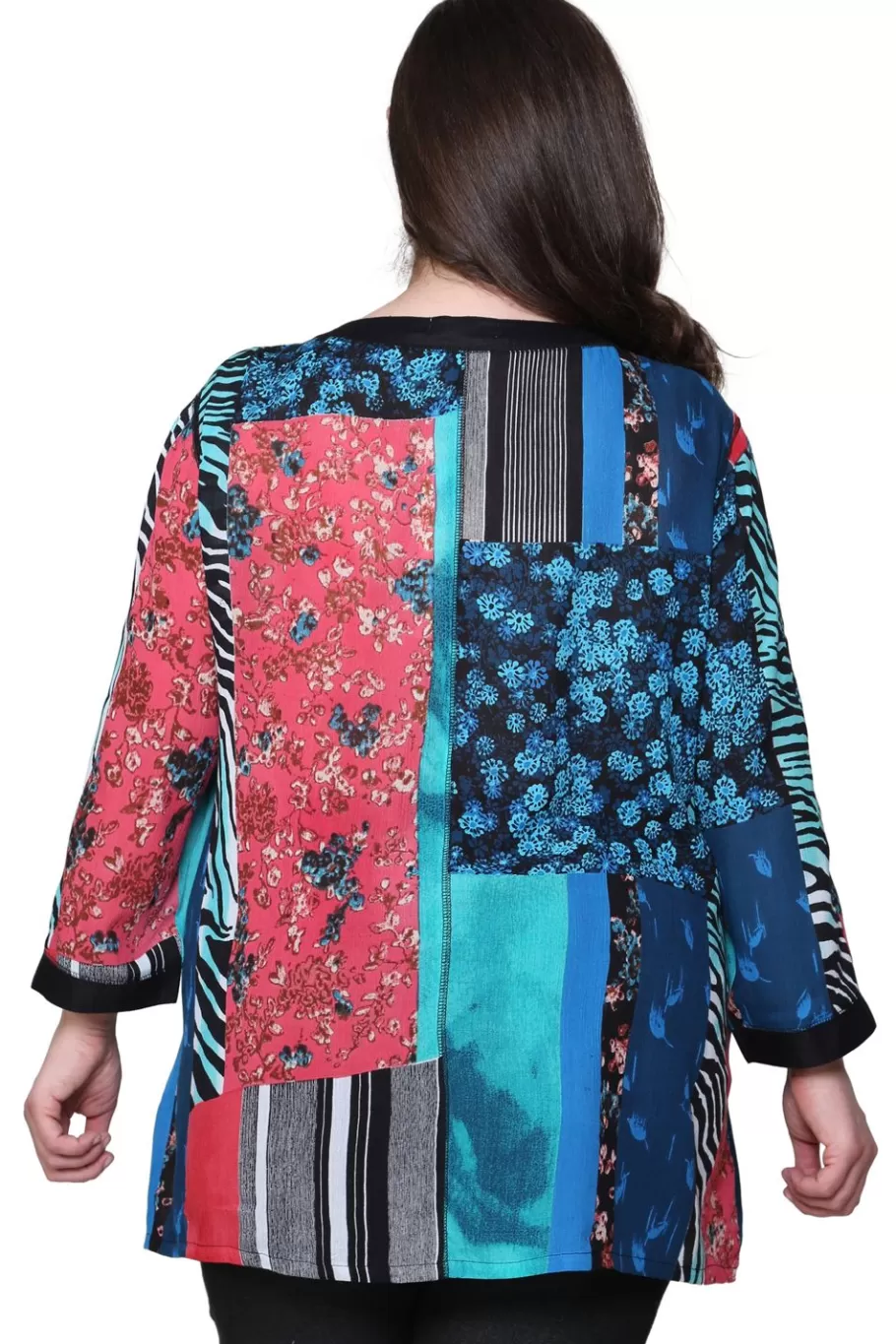 La Cera™ Top De Patchwork La Cera Talla Grande^ Plus Tops