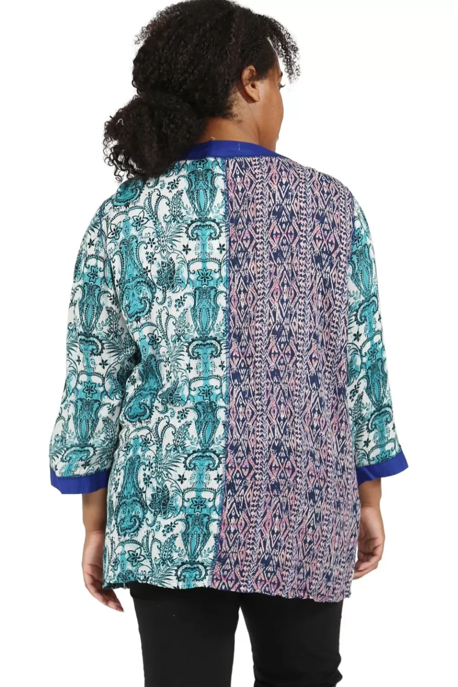 La Cera™ Top De Patchwork Multicolor La Cera Talla Grande^ Plus Tops