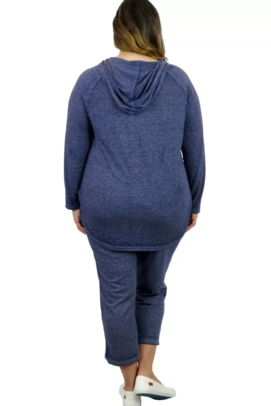 La Cera™ Top De Punto Con Capucha, Suave Y Flexible, De Talla Grande^ Más Ropa Cómoda