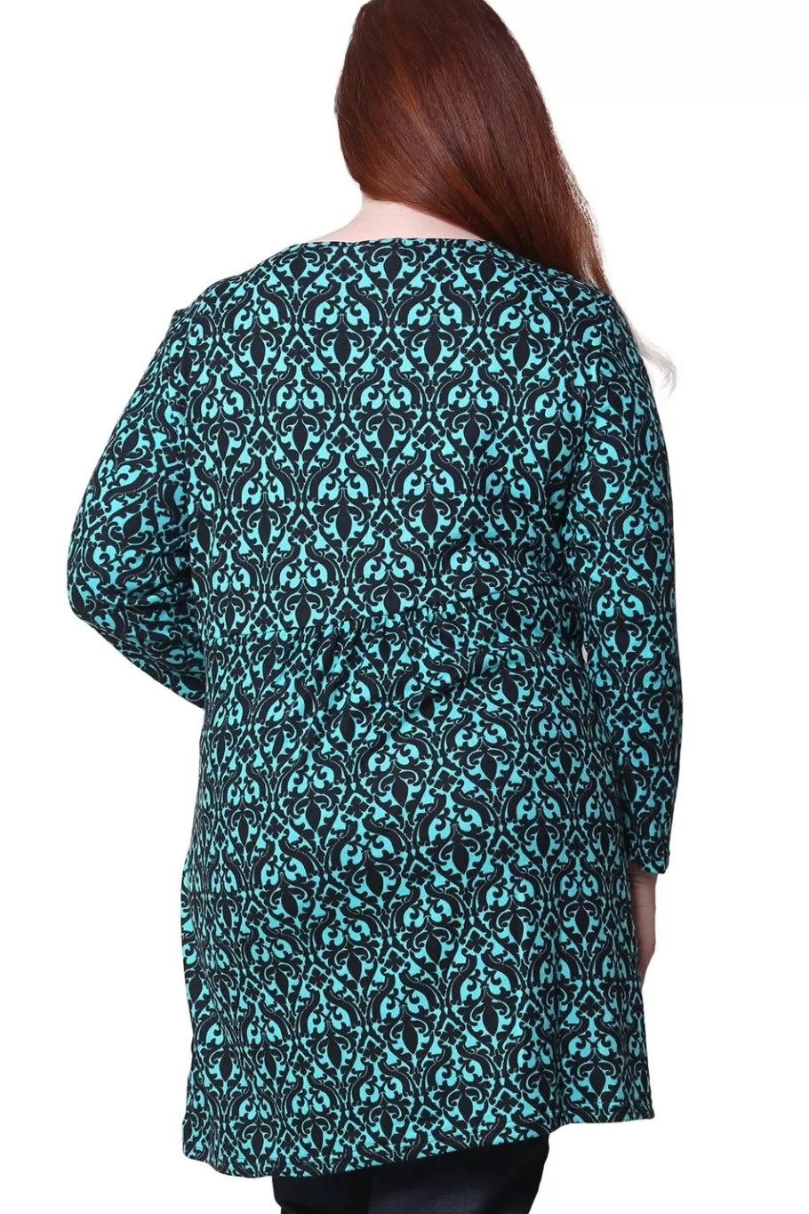 La Cera™ Top Tipo Tunica Tipo Jersey De Talla Grande La Cera^ Plus Tops
