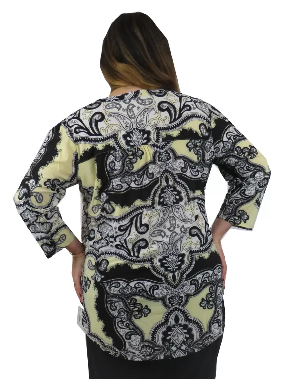 La Cera™ Tunica Con Estampado De Cachemira La Cera Park Talla Grande^ Plus Tops