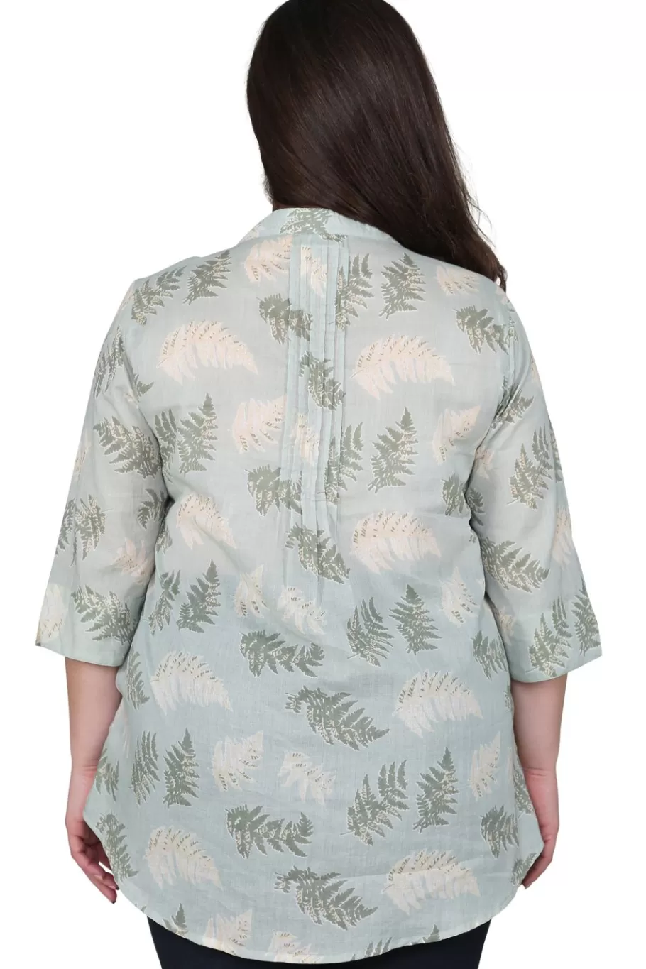 La Cera™ Tunica Con Estampado De Helecho De Talla Grande^ Plus Tops