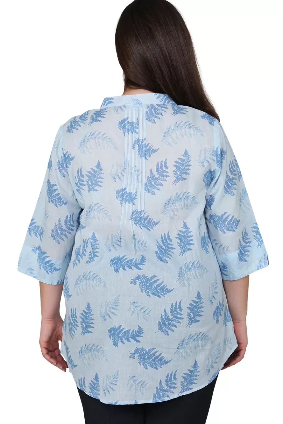 La Cera™ Tunica Con Estampado De Helecho De Talla Grande^ Plus Tops