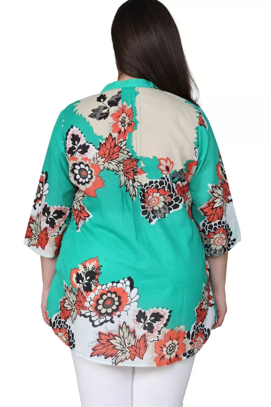 La Cera™ Tunica Con Estampado Floral Pop Art De Talla Grande^ Plus Tops
