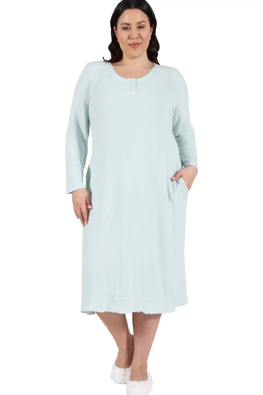 La Cera™ Vestido A Presion De Talla Grande De The Comfort Collection^ Más Ropa Cómoda
