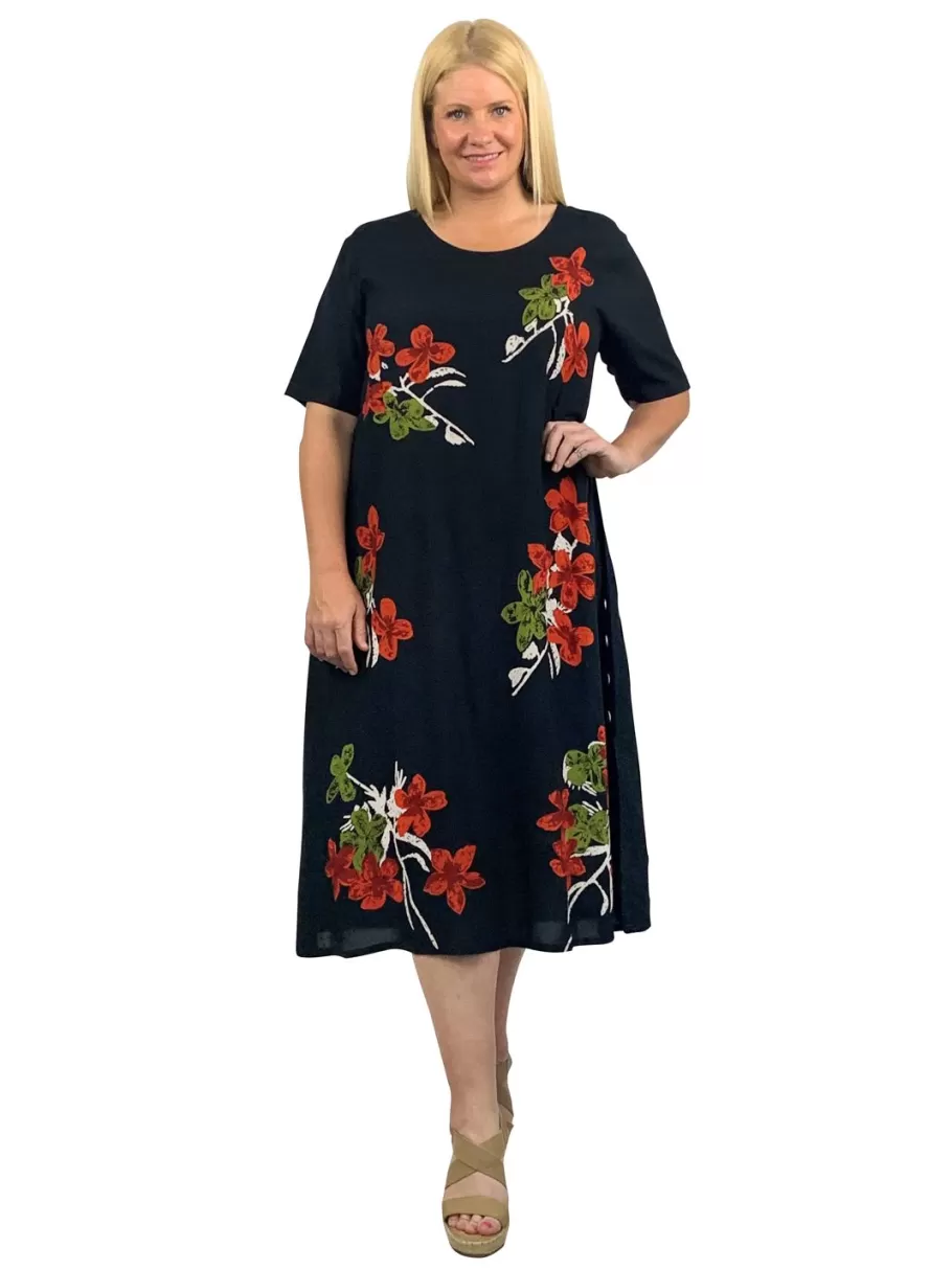 La Cera™ Vestido Acampanado De Manga Corta La Cera^ Vestidos Tejidos