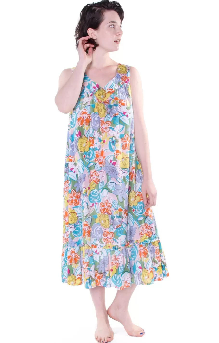 La Cera™ Vestido Con Cuello Redondo Y Estampado De Cachemira Con Bolsillos^ Vestidos