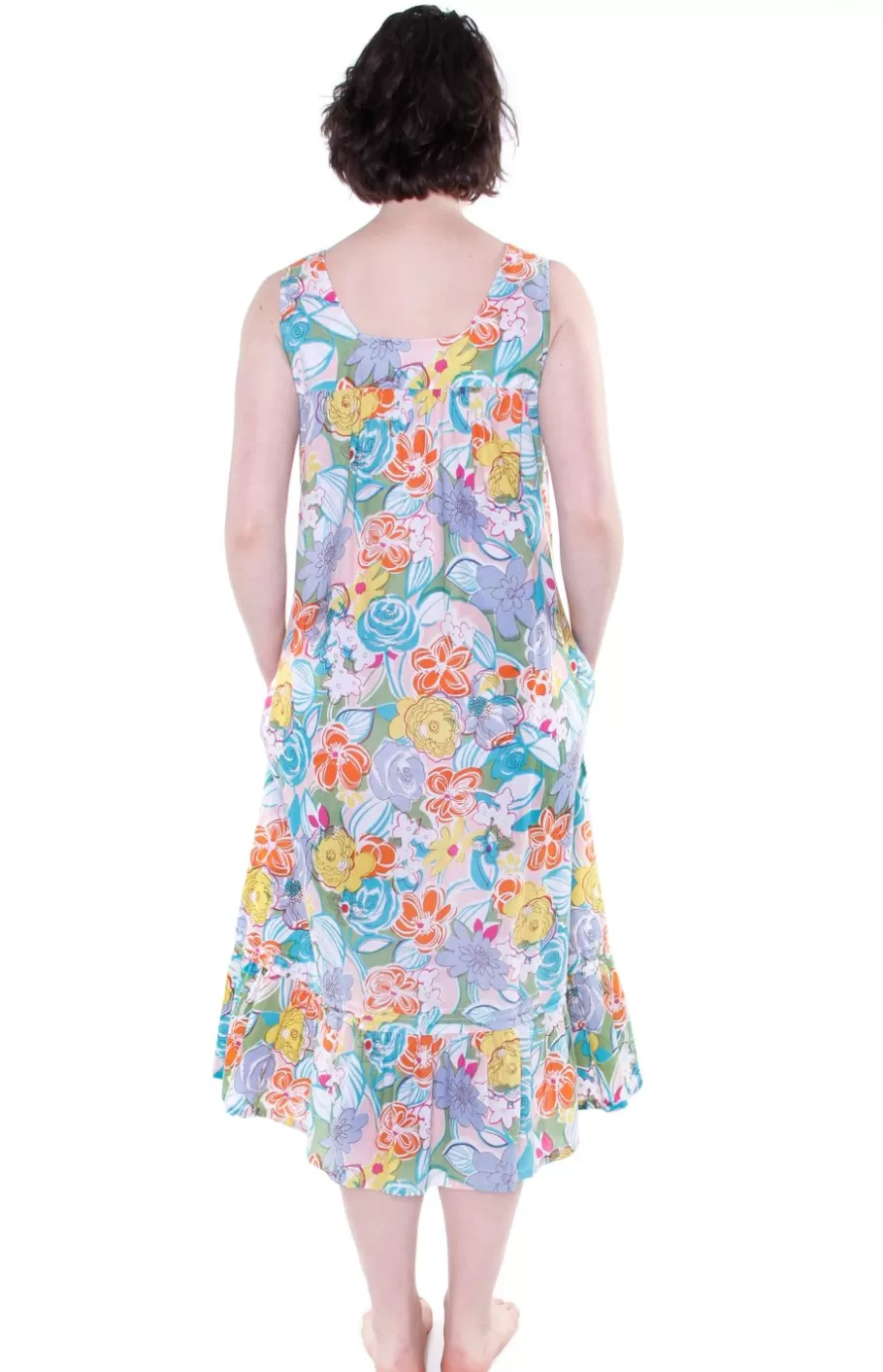 La Cera™ Vestido Con Cuello Redondo Y Estampado De Cachemira Con Bolsillos^ Vestidos