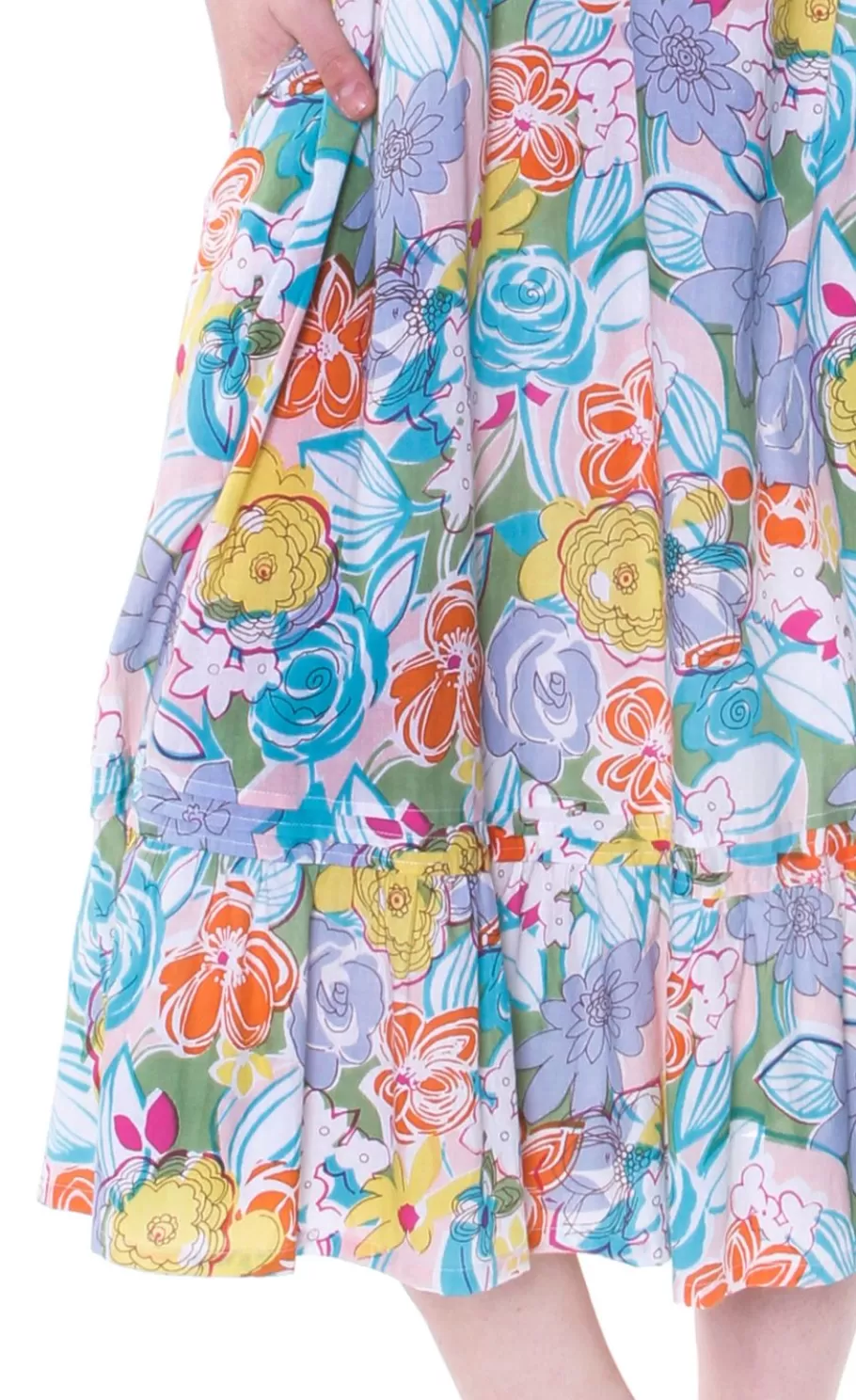 La Cera™ Vestido Con Cuello Redondo Y Estampado De Cachemira Con Bolsillos^ Vestidos