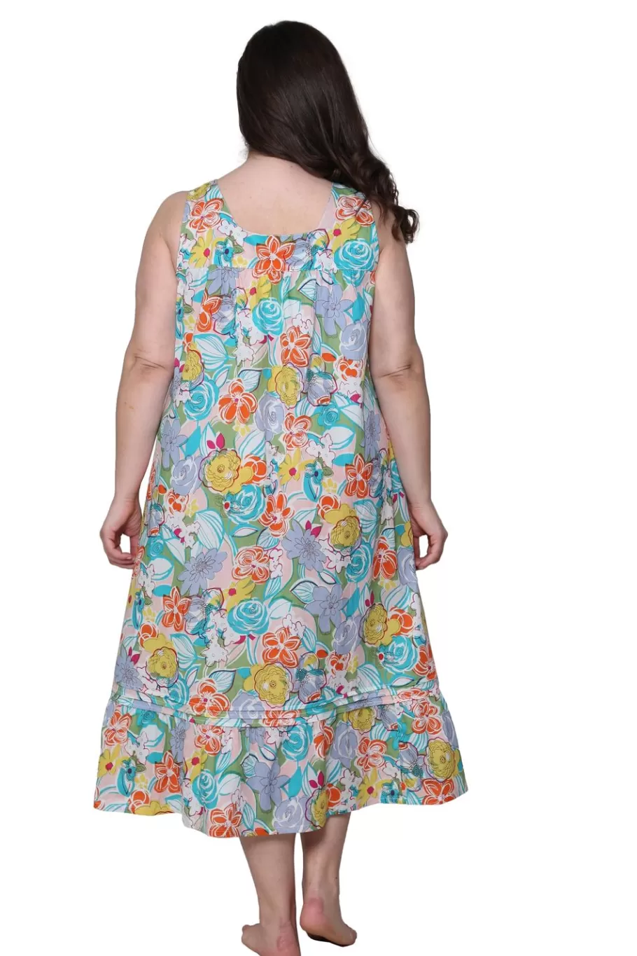 La Cera™ Vestido Con Escote Corazon Y Estampado Vibrante Con Bolsillos - Tallas^ Más Ropa De Dormir