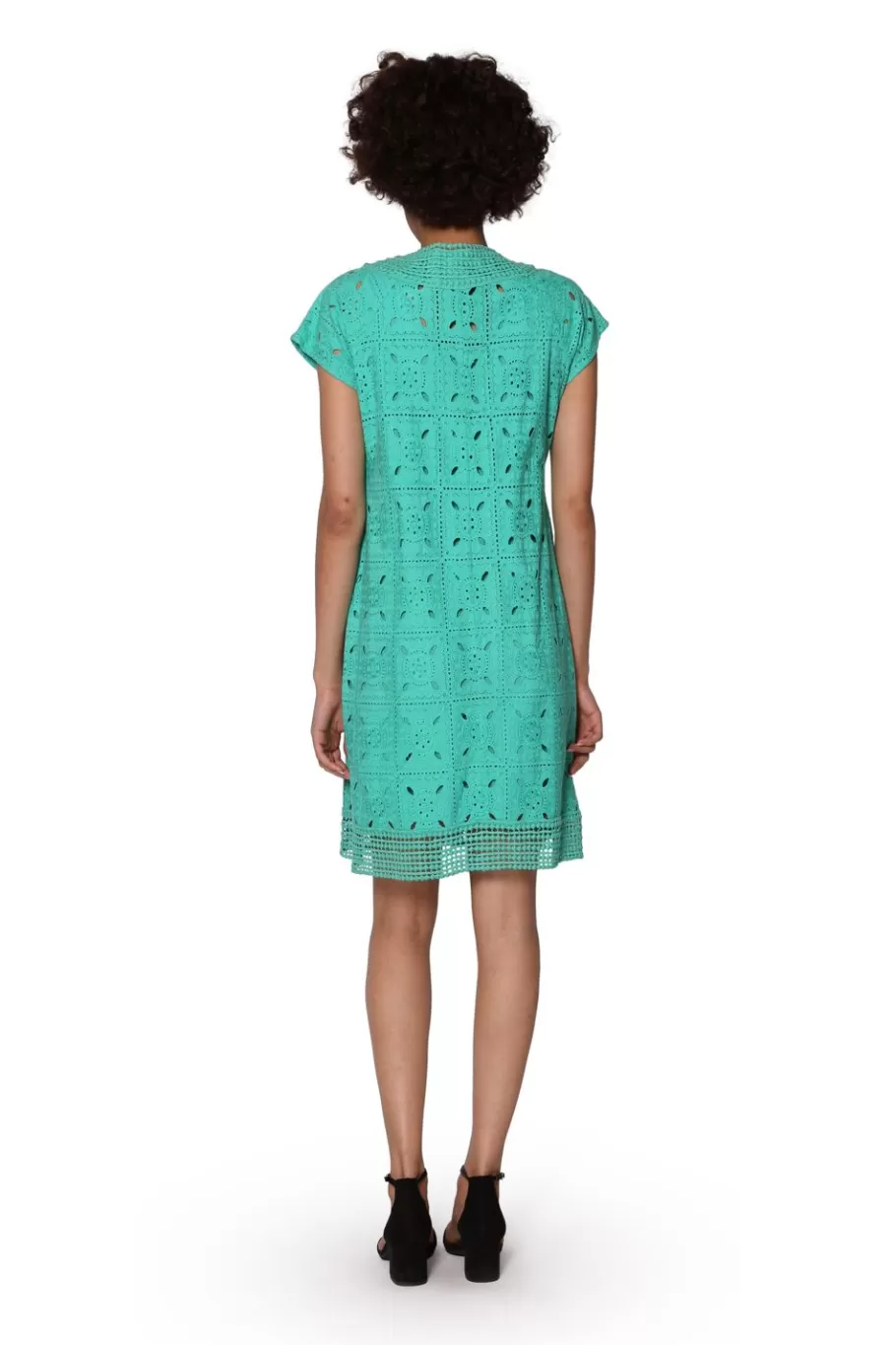 La Cera™ Vestido Con Mangas Japonesas Y Encaje Con Medallones De La Cera^ Vestidos Tejidos